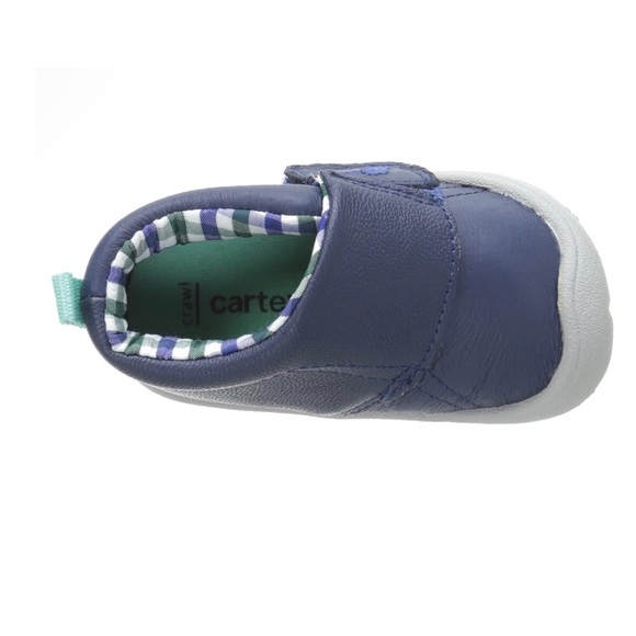 Carter’s shoes navy blue 6-9 months stage 1 crawl Velcro New NWT - Picture 7 of 8